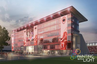 RAFC Multimedia Facade